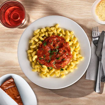 pasta with sauce