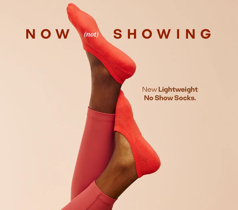 NOW (not) SHOWING. New Lightweight, No Show Socks.