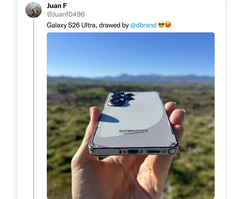 @Juanf0496 on Twitter: "Galaxy S26 Ultra, drawed by @dbrand"