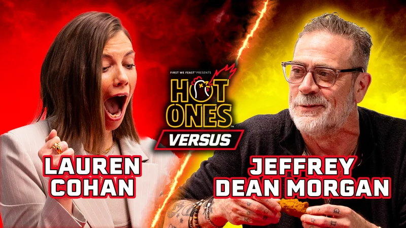 Lauren Cohan and Jeffrey Dean Morgan on Hot Ones Versus.