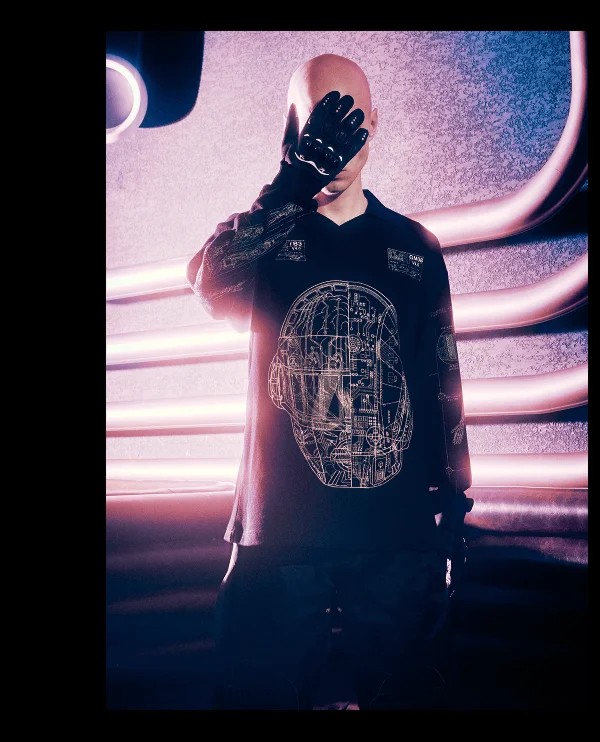 SCHEMATIC LONG SLEEVE POLO