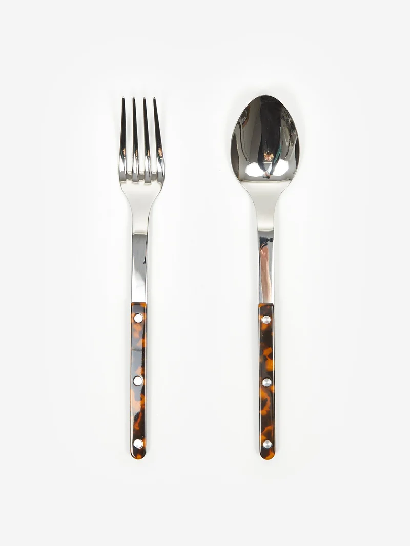 Image of Sabre Serving Set - Faux Tortoise