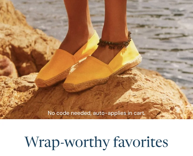25% OFF SITEWIDE + FREE pair of Dali Espadrilles on orders $130+