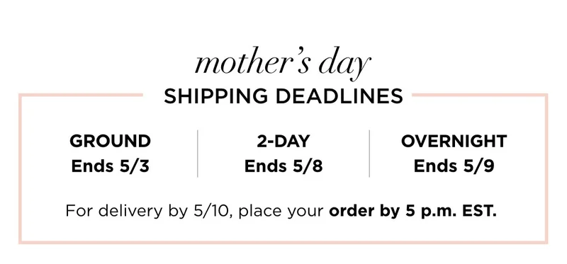 SHIPPING DEADLINES
