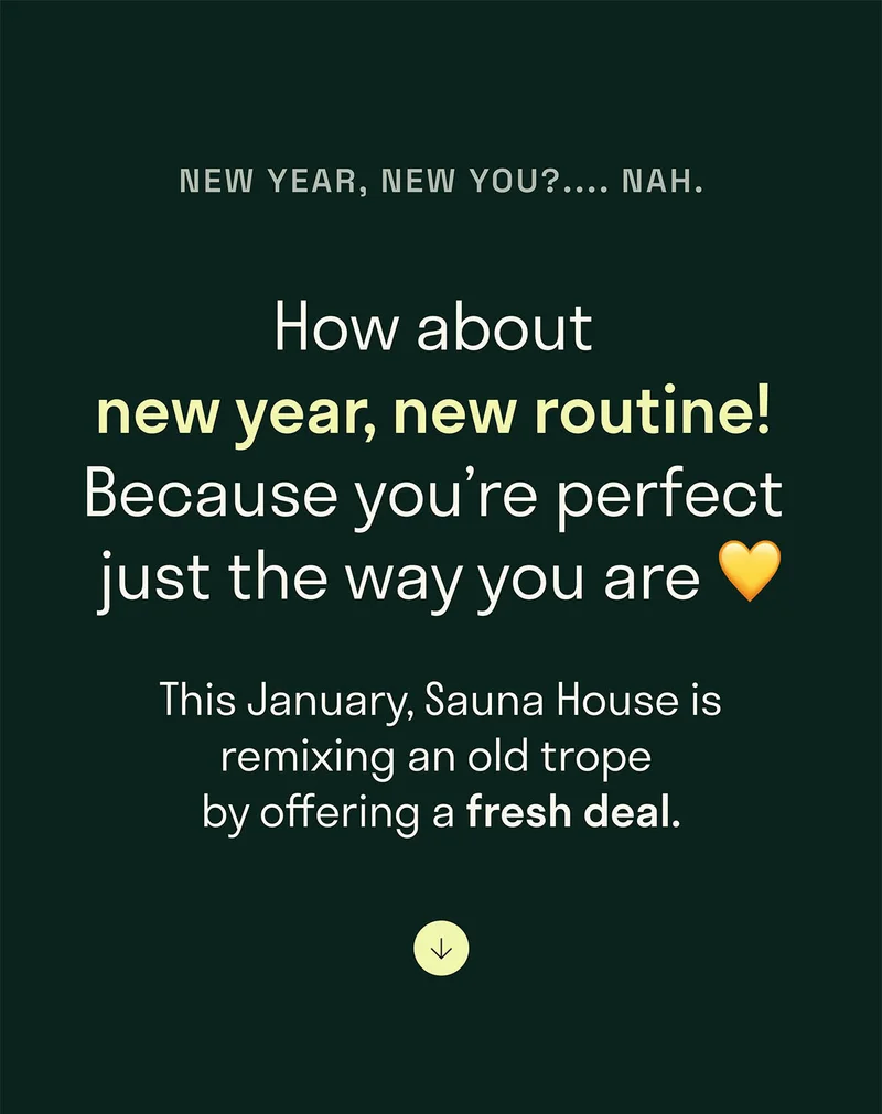 How about new year, new routine. Sauna House is remixing an old trope by offering a fresh deal this January.