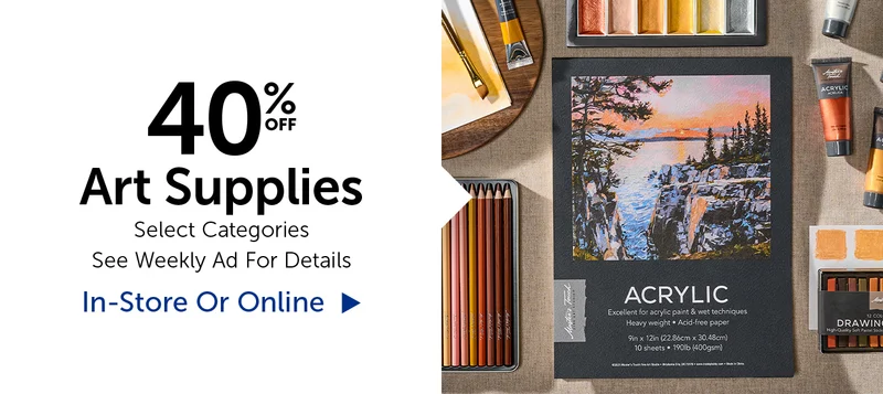 40% Off Art Supplies - Select Categories
