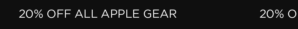 20% off all Apple gear sitewide. Including iPhone 17 Pro Max, iPhone 17 Air, iPhone 17 Pro, iPhone 17, Apple Watch Ultra 3, Apple Watch 11, Apple Watch SE 3, AirPods Pro 3.