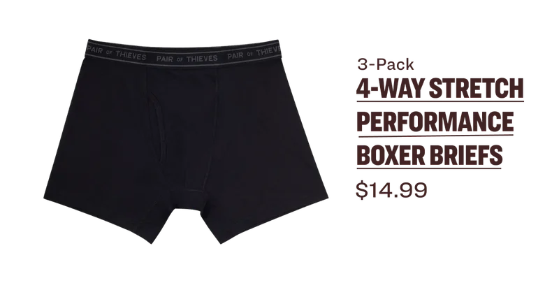 4-WAY STRETCH PERFORMANCE Boxer Briefs 3-Pack $14.99