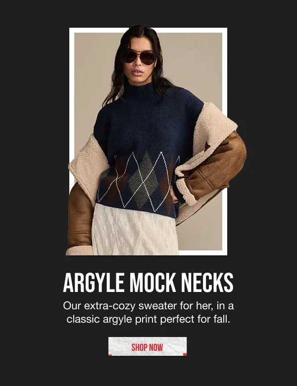 Argyle Mock Necks Shop Now