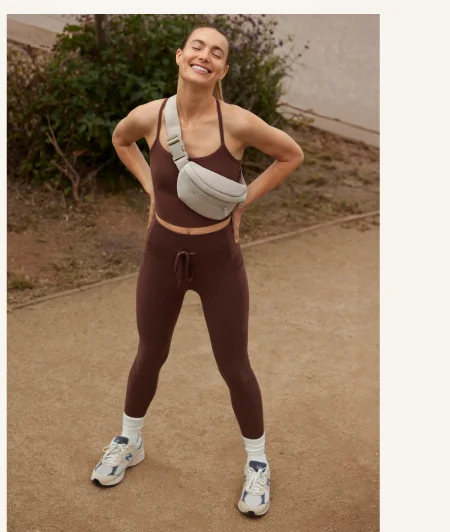 Spacedye Go Pocket Midi Legging in Chocolate Heather