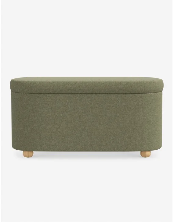 Hurley Storage Bench-Sage Linen