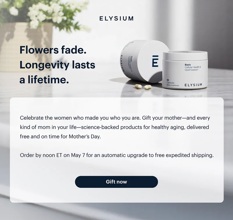ELYSIUM | Flowers fade. Longevity lasts a lifetime. | Gift now