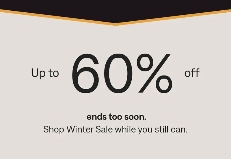 Up to 60% off ends too soon. Shop now