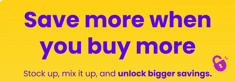 Save more when you buy more