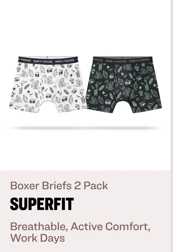 Boxer Briefs 2 Pack superFIT superfit Breathable, Active Comfort, Work Days Breathable, Active Comfort, Work Days