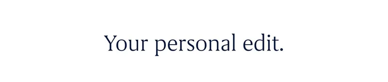 Your personal edit. Your personal edit.