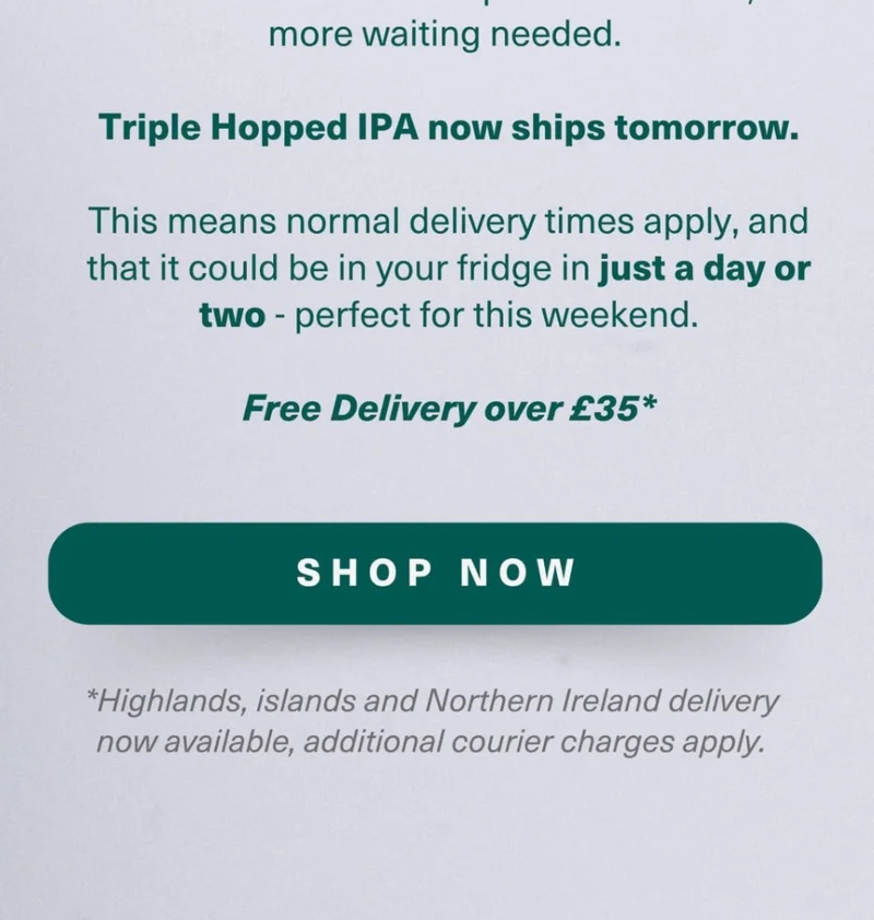 Triple Hopped IPA Now Ships Tomorrow.