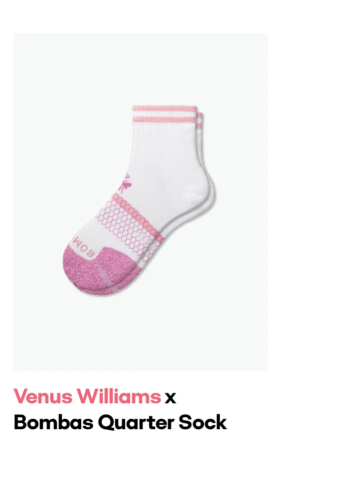Venus Williams x Bombas Quarter Sock 3-Pack