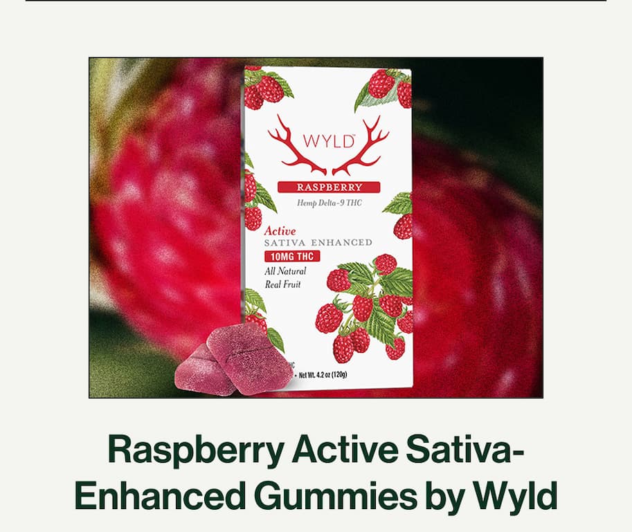 Raspberry Active Sativa-Enhanced Gummies by Wyld