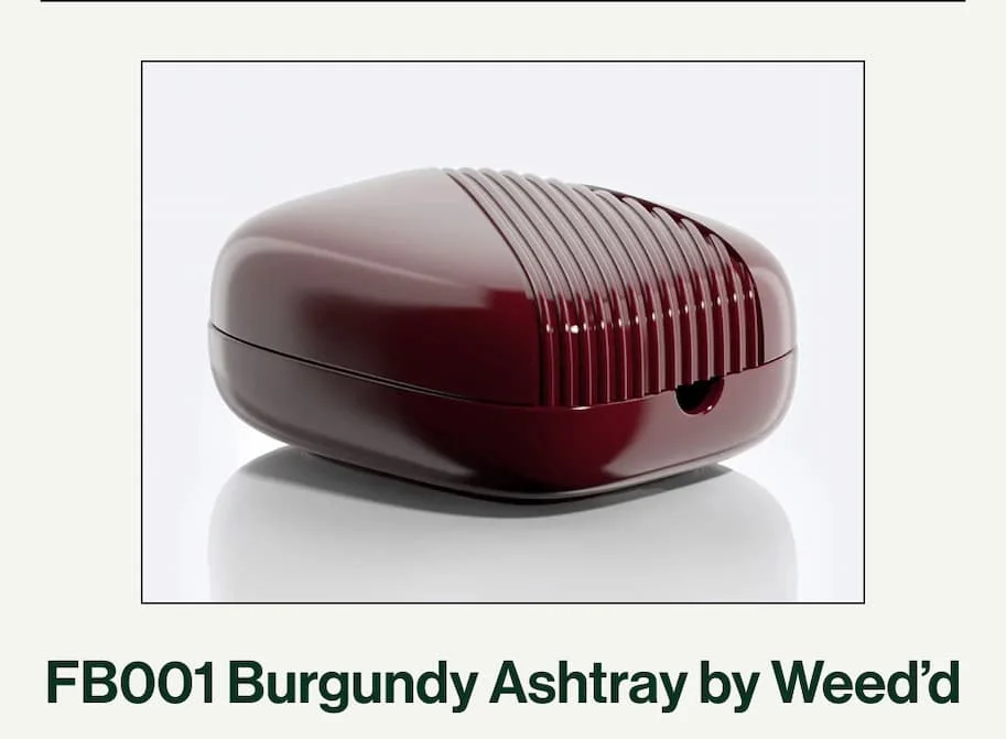 FB001 Burgundy Ashtray by Weed’d