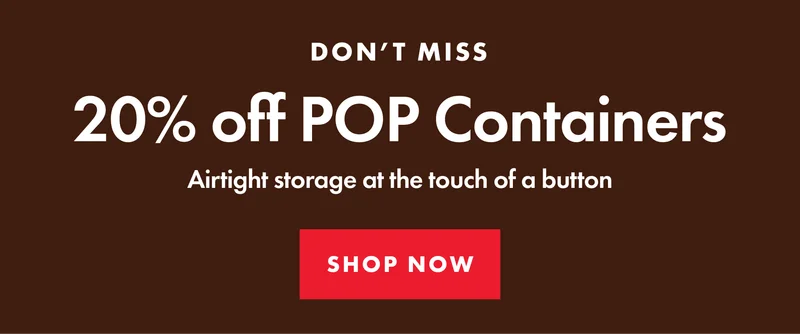 20 percent off POP containers