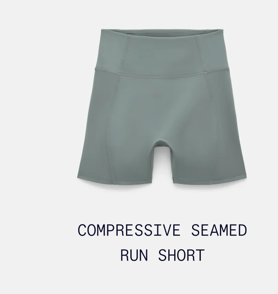 Compressive Seamed Run Short