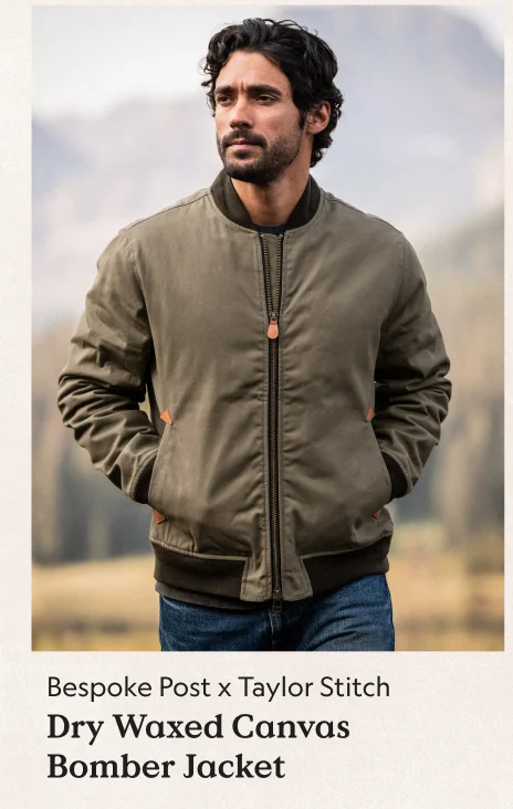Bespoke Post x Taylor Stitch Dry Waxed Canvas Bomber Jacket