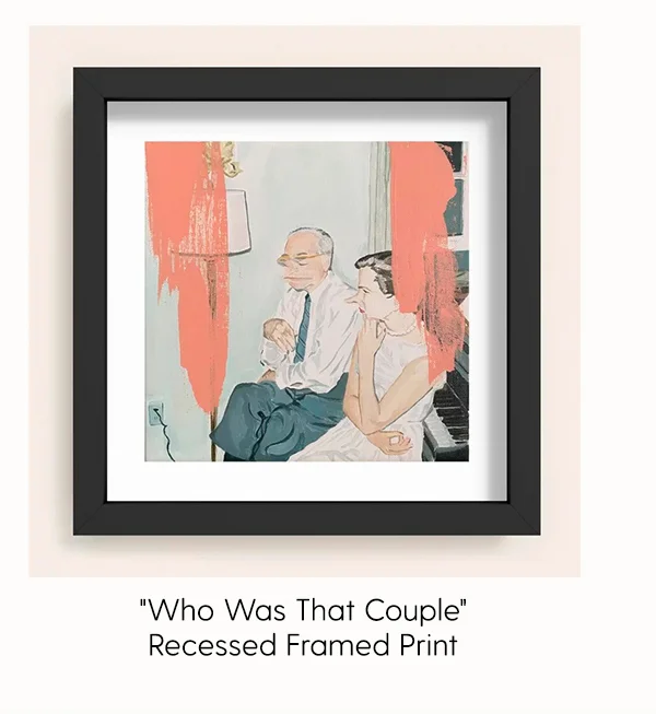 Who Was That Couple | Recessed Framed Print