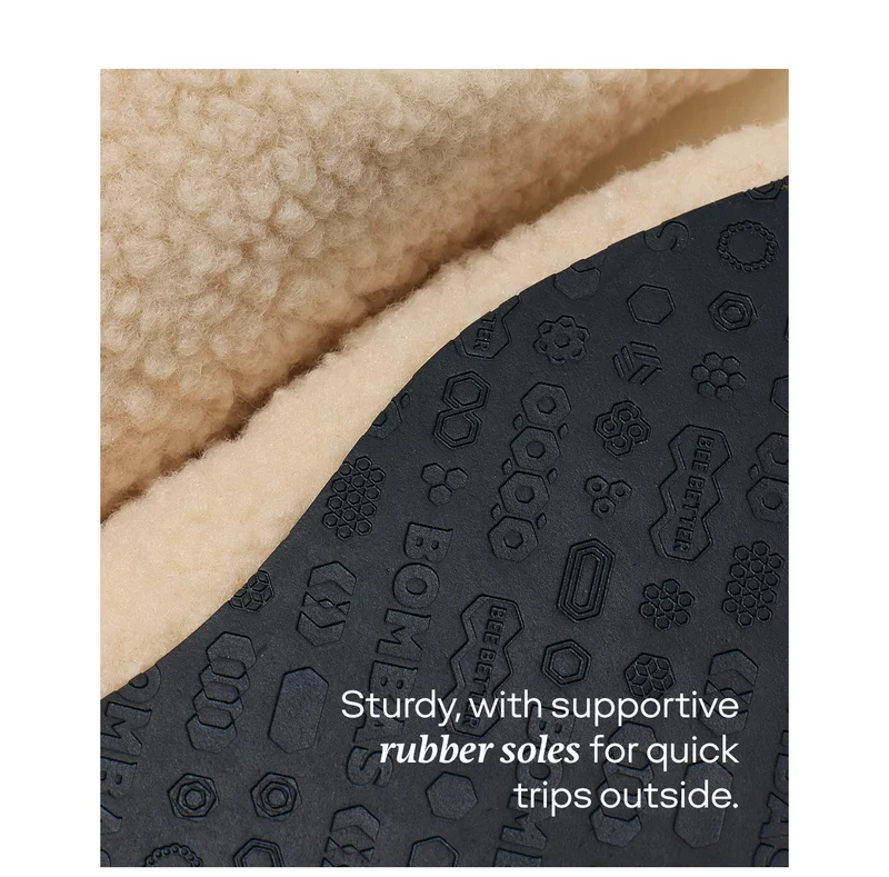 Sturdy, with supportive rubber soles for quick trips outside.