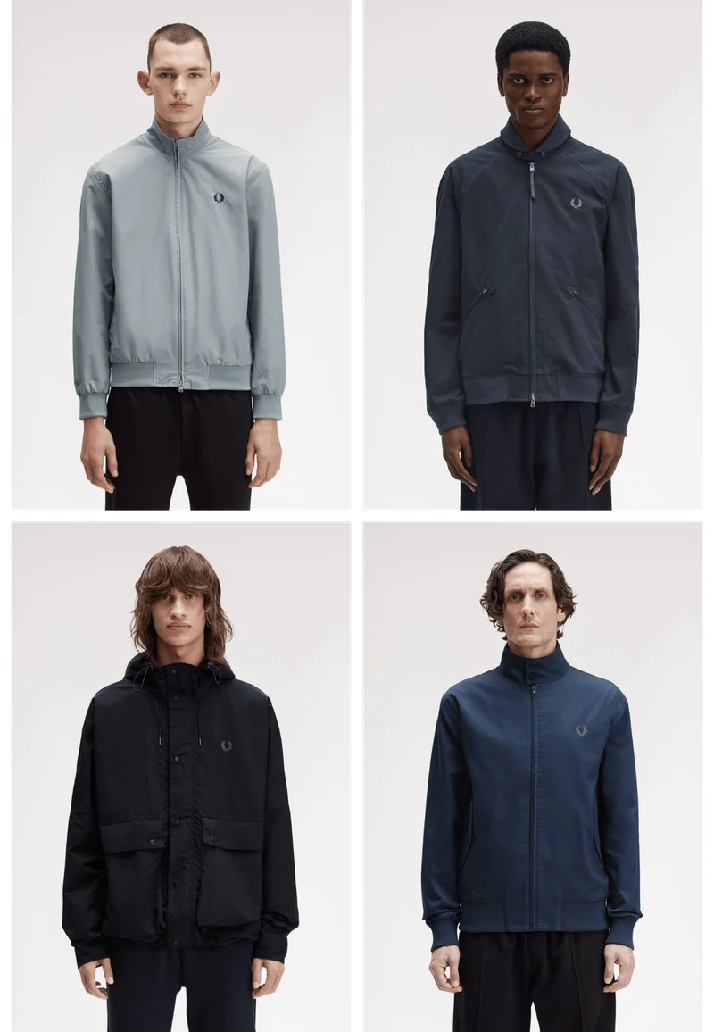 A selection of Fred Perry Light Jackets