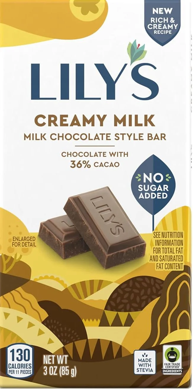 Image of Lily's Creamy Milk Chocolate Bar with Stevia