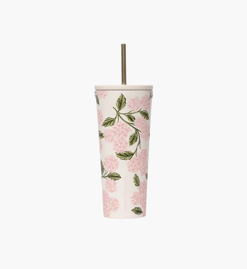Image of 24 oz. Cold Cup - Pink Hydrangea