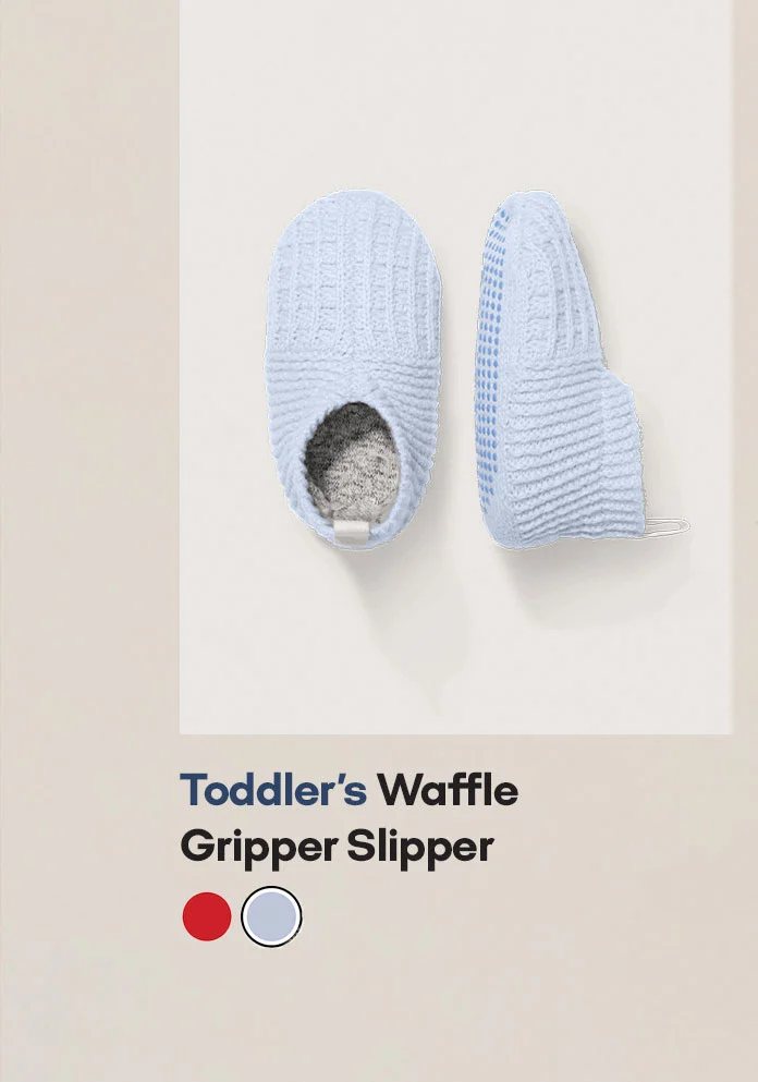 Toddler's Waffle Gripper Slipper