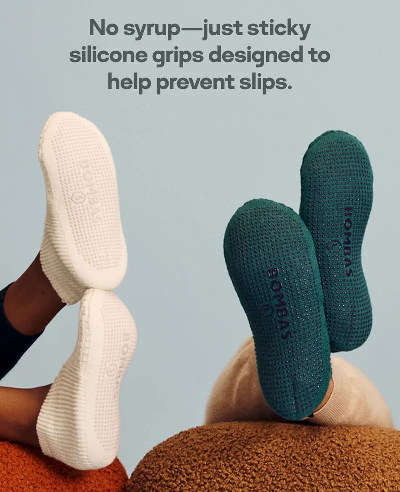 No syrup-just sticky silicone grips designed to help prevent slips.