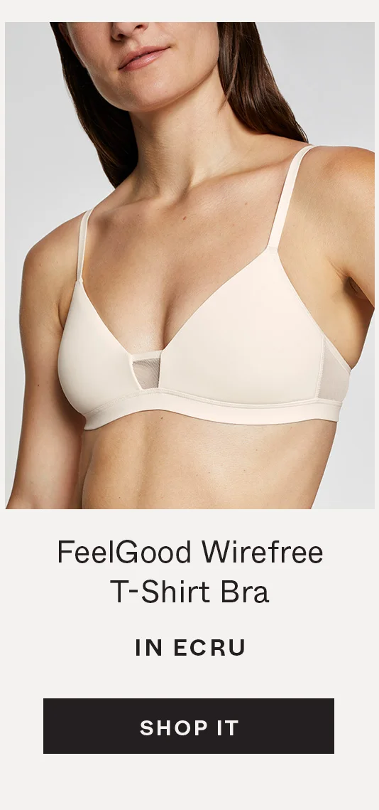 FeelGood Wirefree T-Shirt Bra in Ecru