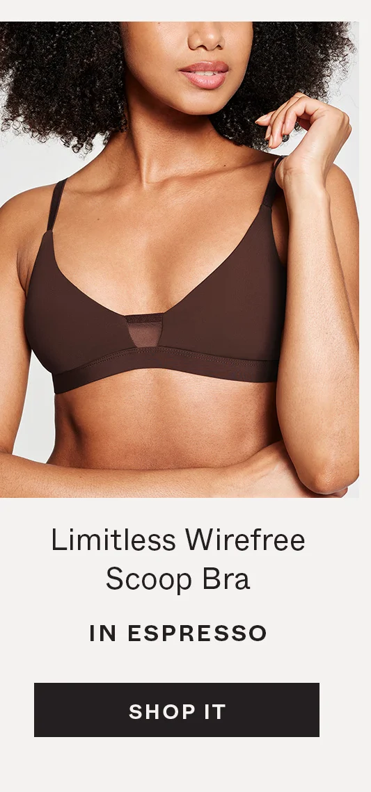 Limitless Wirefree Scoop Bra in Espresso