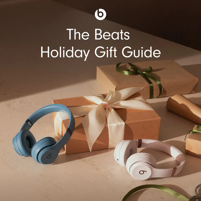 Text reads “The Beats Holiday Gift Guide