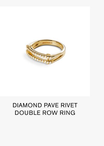 Diamond Rivet Doublerow Ring