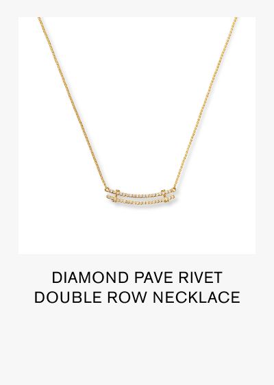 Diamond Rivet Double Row Necklace