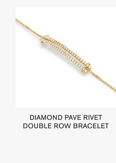 Diamond Rivet Double Row Bracelet