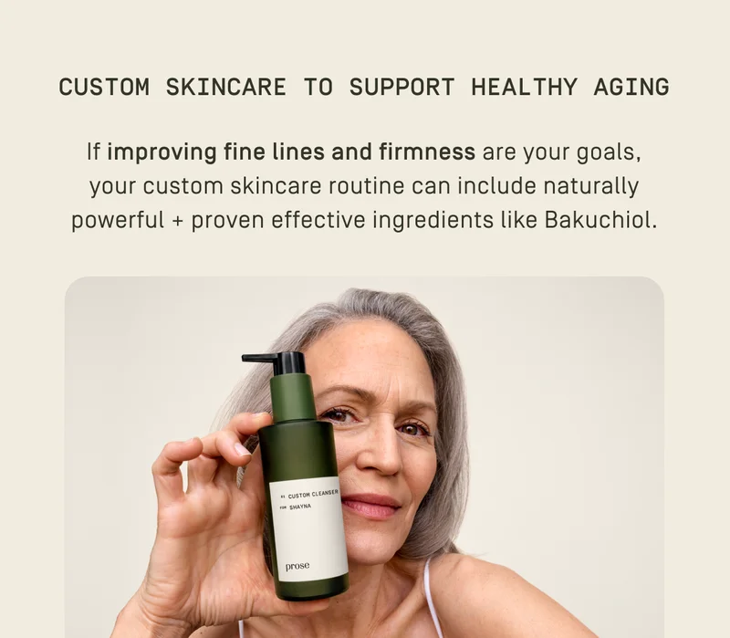 Custom skincare to support healthy aging