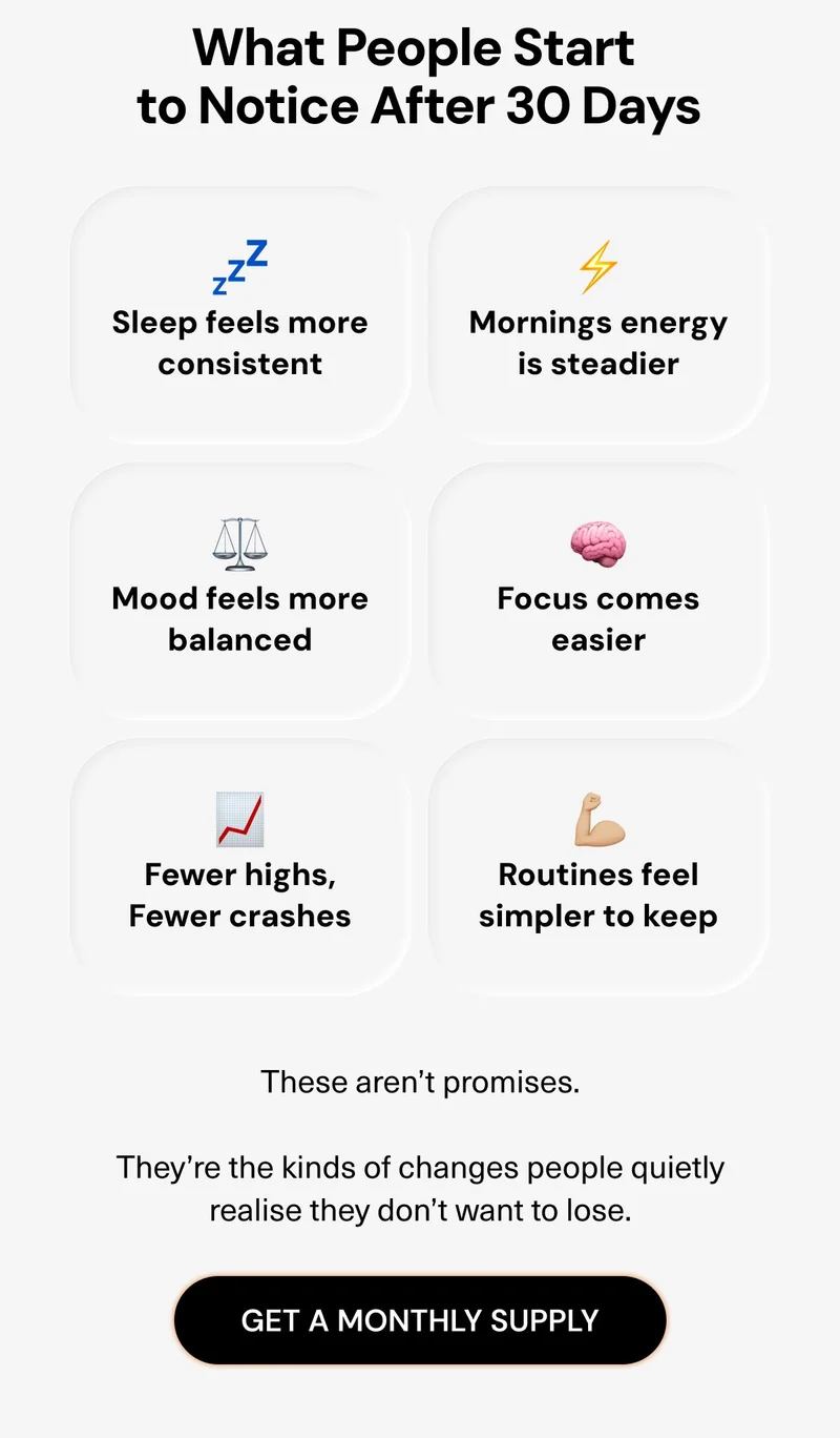 What people start notice after 30 days