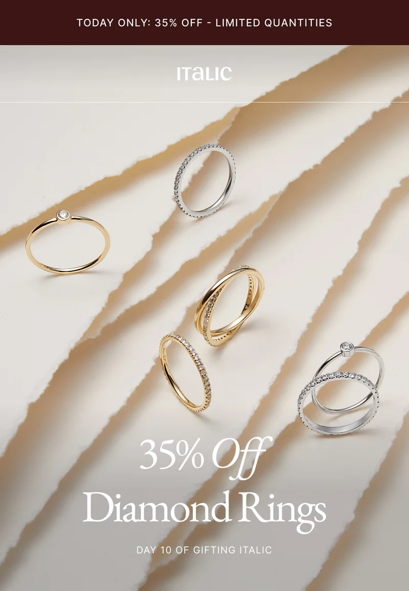 Today Only: 35% Off Diamond Rings