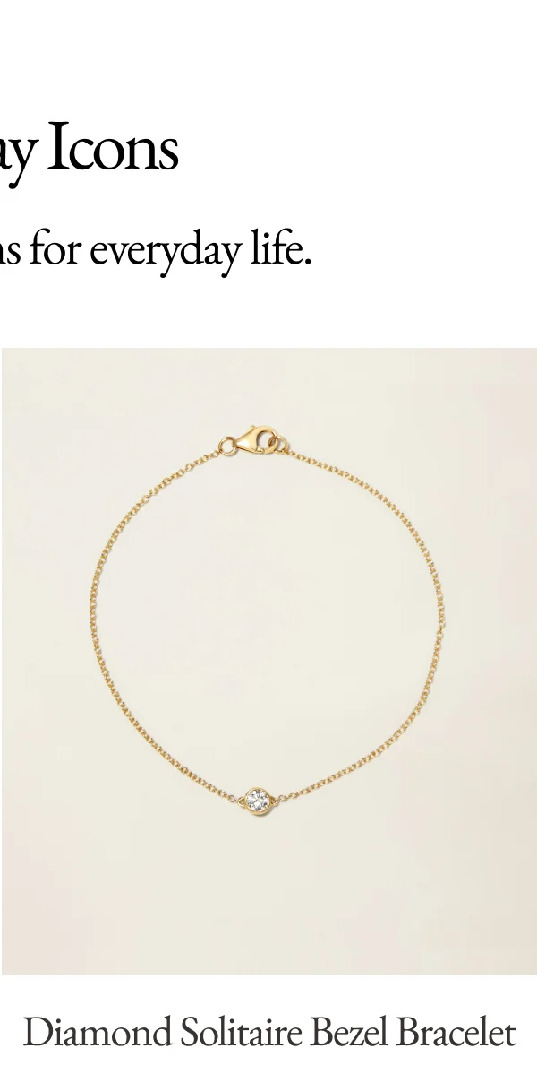 14k Solid Gold Diamond Solitaire Bezel Bracelet