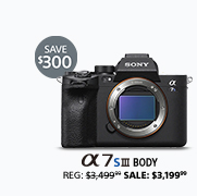 Save $300: Alpha 7S III Body