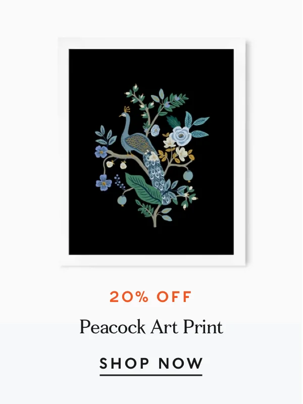 20% Off Peacock Art Print