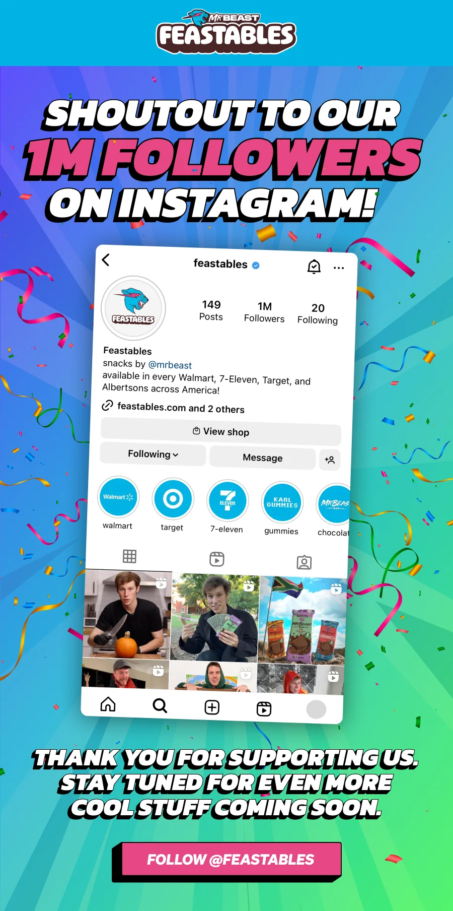 We reached 1 million followers!