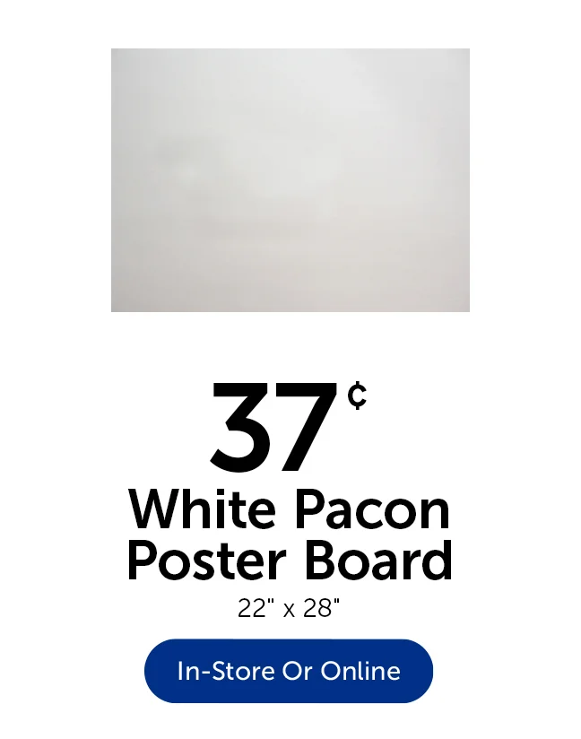 37¢ White Pacon Poster Board