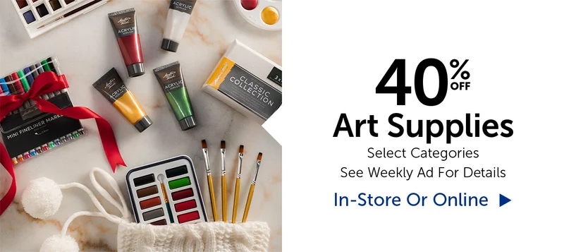 40% Off Art Supplies - Select Categories