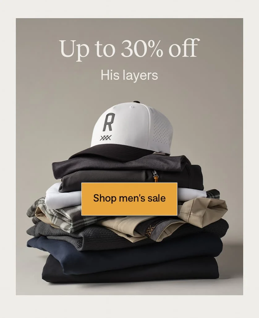 Up to 30% off his layers. Shop men's sale